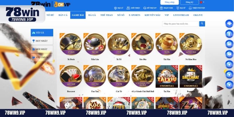 Điểm mặt các sản phẩm không thể bỏ lỡ tại sân chơi uy tín 78WIN