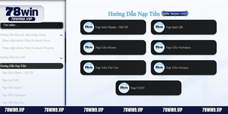 Khoảng thời gian xử lý giao dịch trên hệ thống 78WIN