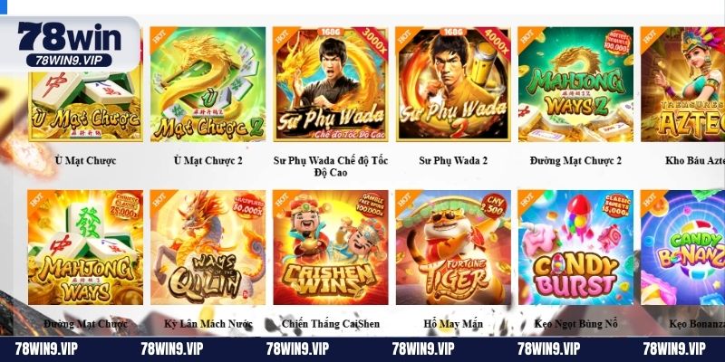 Một số game hấp dẫn không nên bỏ lỡ khi đến với Slots 78Win 