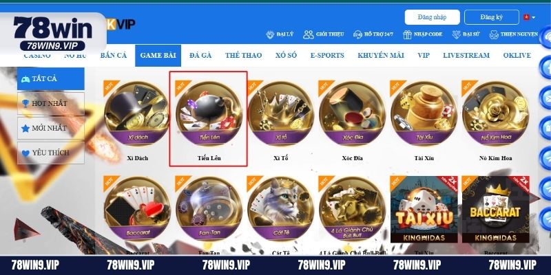 Tiến Lên Miền Nam luôn nằm trong top những trò chơi được yêu thích nhất tại game bài 78Win