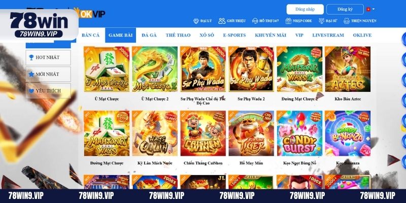 Trang cược sở hữu kho tàng game slot với tỷ lệ nổ hũ cực cao